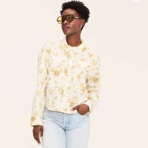Floral Button-Down Long-Sleeve Collared Utility Shirt from Woolrich x Target NWT